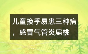 兒童換季易患三種病，感冒、氣管炎、扁桃腺炎