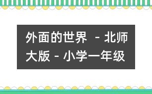 外面的世界  - 北師大版 - 小學一年級語文教案