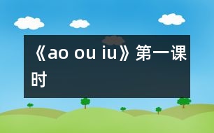 《ao ou iu》第一課時