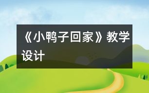 《小鴨子回家》教學(xué)設(shè)計(jì)