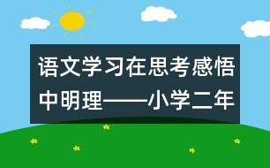 語文學(xué)習(xí)：在思考感悟中明理――小學(xué)二年級語文課《我必須去》的教學(xué)設(shè)計