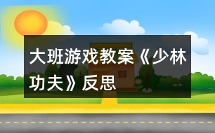 大班游戲教案《少林功夫》反思