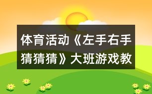 體育活動《左手右手猜猜猜》大班游戲教案反思