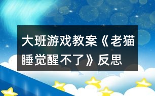 大班游戲教案《老貓睡覺醒不了》反思