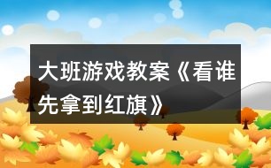 大班游戲教案《看誰先拿到紅旗》