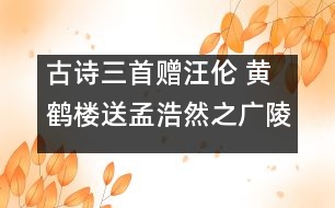 古詩三首（贈汪倫 黃鶴樓送孟浩然之廣陵 回鄉(xiāng)偶書） - 小學(xué)四年級語文教案