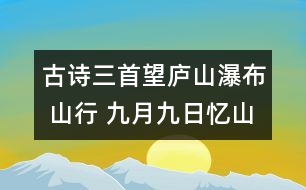 古詩(shī)三首（望廬山瀑布 山行 九月九日憶山東兄弟） - 小學(xué)四年級(jí)語文教案