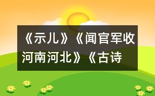 《示兒》、《聞官軍收河南河北》《古詩兩首》教學設計之七