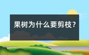 果樹為什么要剪枝？