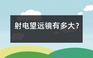 射電望遠鏡有多大？