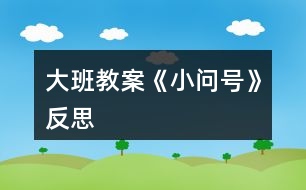 大班教案《小問號(hào)》反思