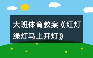 大班體育教案《紅燈、綠燈、馬上開燈》反思