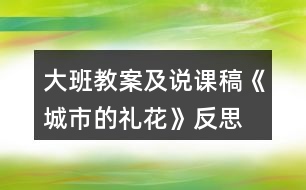 大班教案及說課稿《城市的禮花》反思