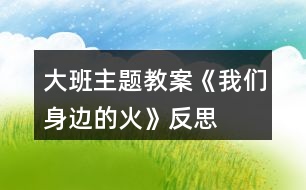 大班主題教案《我們身邊的火》反思