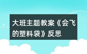 大班主題教案《會(huì)飛的塑料袋》反思