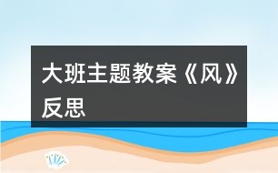 大班主題教案《風》反思