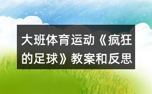 大班體育運(yùn)動《瘋狂的足球》教案和反思