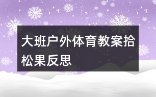 大班戶外體育教案拾松果反思