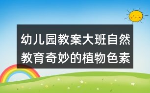 幼兒園教案大班自然教育奇妙的植物色素反思