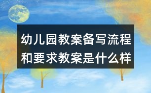 幼兒園教案備寫流程和要求教案是什么樣的？