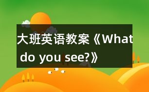 大班英語(yǔ)教案《What do you see?》