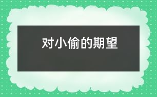 對小偷的期望