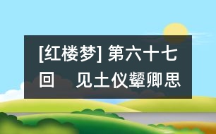 [紅樓夢(mèng)] 第六十七回    見土儀顰卿思故里  聞秘事鳳姐訊家童