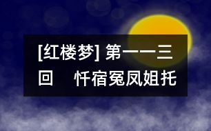 [紅樓夢] 第一一三回    懺宿冤鳳姐托村嫗  釋舊憾情婢感癡郎