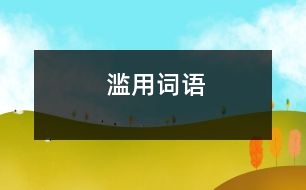 濫用詞語(yǔ)