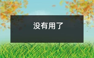 沒(méi)有用了